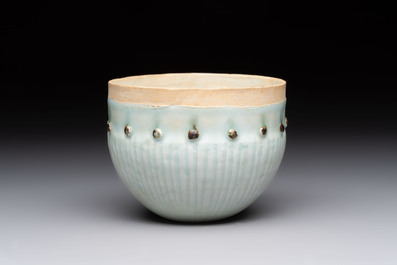 A Chinese russet-glazed qingbai Buddhist bowl, Song or later