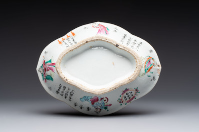 A Chinese famille rose 'Wu Shuang Pu' vase and a tazza, 19/20th C.