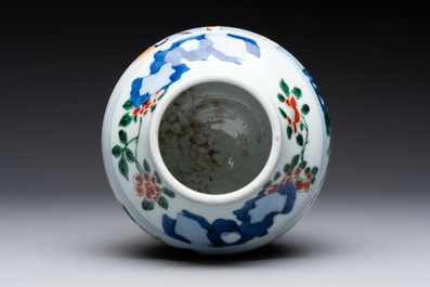 A Chinese wucai vase with narrative design, 19th C.