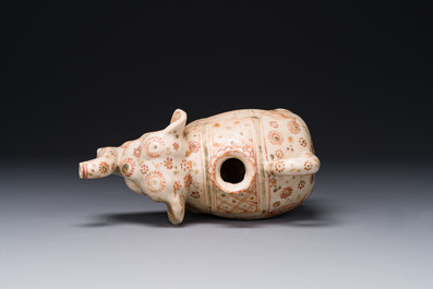 A rare Annamese or Vietnamese polychrome-enamelled 'elephant' jug, 16th C.