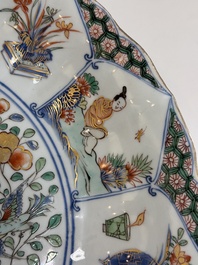 A Chinese famille verte armorial 'Provinces' dish with the arms of Utrecht, Kangxi