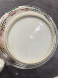 A set of seven Chinese famille rose nesting bowls with narrative design, Daoguang