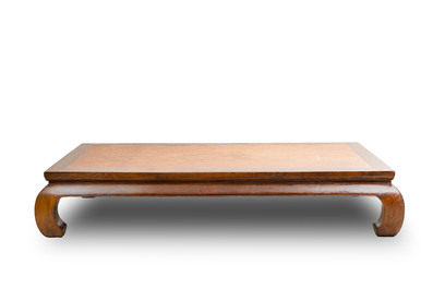 A large Chinese wooden daybed, 19/20th C.