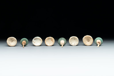 A diverse group of 12 Chinese snuff bottles and three covered seal paste boxes, Qianlong and Daoguang marks, 19th C.