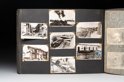 (Graphic content!) A photo album with sights of China and post-war scenes, 20th C.