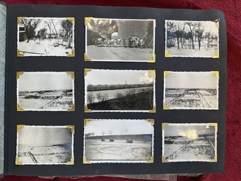 (Graphic content!) A photo album with sights of China and post-war scenes, 20th C.
