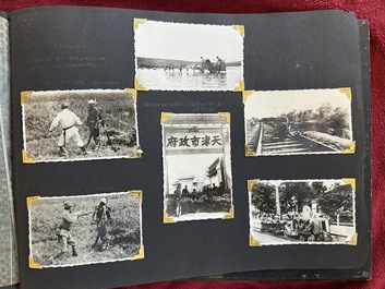 (Graphic content!) A photo album with sights of China and post-war scenes, 20th C.