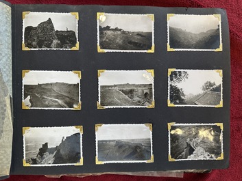 (Graphic content!) A photo album with sights of China and post-war scenes, 20th C.