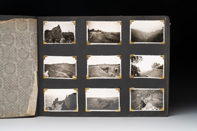 (Graphic content!) A photo album with sights of China and post-war scenes, 20th C.