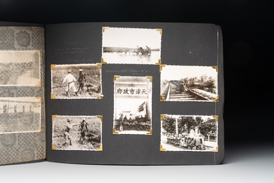 (Graphic content!) A photo album with sights of China and post-war scenes, 20th C.