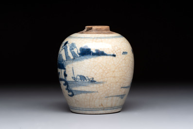 Four Chinese and Annamese or Vietnamese blue and white wares, 15th/19th C.