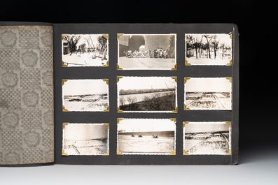 (Graphic content!) A photo album with sights of China and post-war scenes, 20th C.