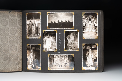 (Graphic content!) A photo album with sights of China and post-war scenes, 20th C.