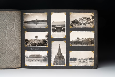 (Graphic content!) A photo album with sights of China and post-war scenes, 20th C.