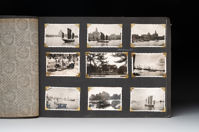 (Graphic content!) A photo album with sights of China and post-war scenes, 20th C.