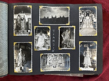 (Graphic content!) A photo album with sights of China and post-war scenes, 20th C.