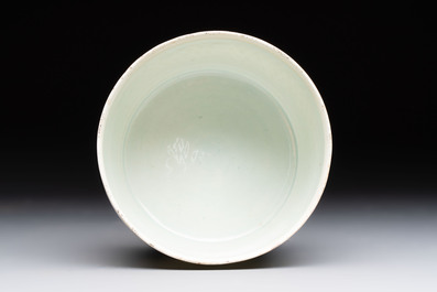 A Chinese qingbai bowl with castor relief design, Song