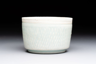 A Chinese qingbai bowl with castor relief design, Song