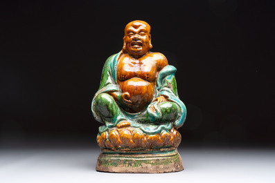 A Chinese fahua Milefo Buddha, Ming