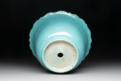A Chinese robin's egg-glazed jardini&egrave;re, 19th C.