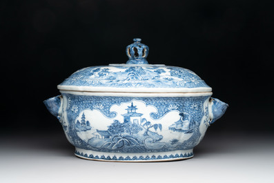 Ten Chinese blue and white wares, Jin Tang Fa Ji 錦堂發記 and Wan Yu 玩玉 mark, 18/20th C.