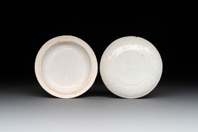 A group of six Chinese monochrome ding-type wares, Song/Yuan