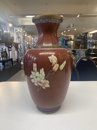Four pairs of Chinese cloisonn&eacute; vases, 20th C.