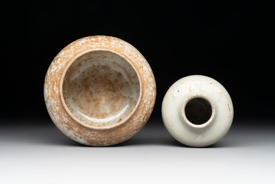 A group of six Chinese monochrome ding-type wares, Song/Yuan