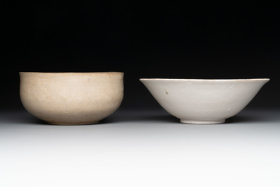 A group of six Chinese monochrome ding-type wares, Song/Yuan