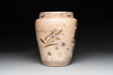A Chinese cizhou jar with mythical horse design, 17/18th C.