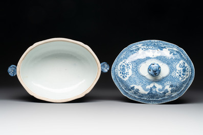 Ten Chinese blue and white wares, Jin Tang Fa Ji 錦堂發記 and Wan Yu 玩玉 mark, 18/20th C.