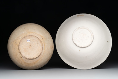 A group of six Chinese monochrome ding-type wares, Song/Yuan