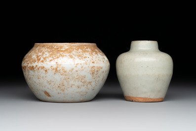 A group of six Chinese monochrome ding-type wares, Song/Yuan