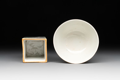 A varied collection of six Chinese famille rose wares, signed Hong Yishun 洪義順 and Luo Yongda 羅永發, Guangxu mark, 19/20th C.