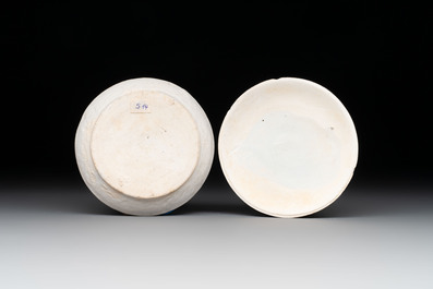 A group of six Chinese monochrome ding-type wares, Song/Yuan