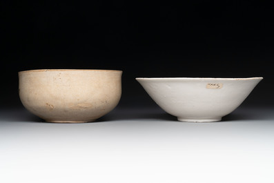 A group of six Chinese monochrome ding-type wares, Song/Yuan