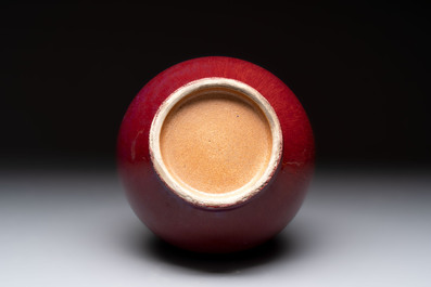A Chinese sang-de-boeuf bottle vase, 19/20th C.