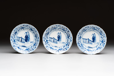 20 Chinese blue and white wares, 19th C.