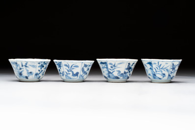 16 Chinese blue and white wares, Kangxi/Yongzheng