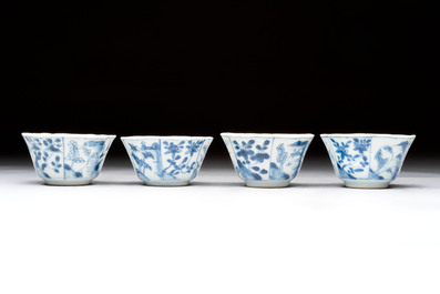 16 Chinese blue and white wares, Kangxi/Yongzheng