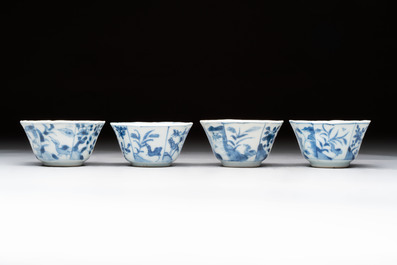 16 Chinese blue and white wares, Kangxi/Yongzheng