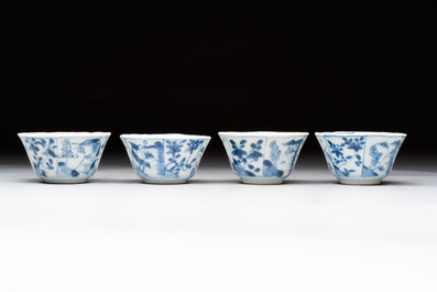 16 Chinese blue and white wares, Kangxi/Yongzheng