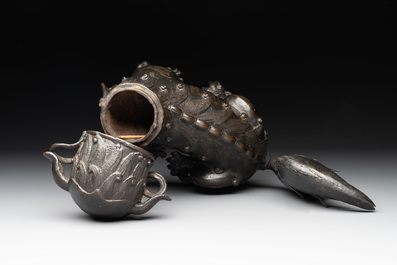 A Chinese bronze Buddhist lion-form incense burner, 17/18th C.