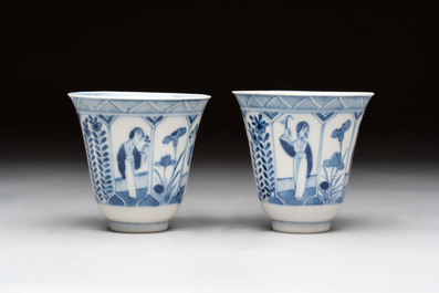 20 Chinese blue and white wares, 19th C.