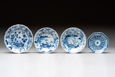 16 Chinese blue and white wares, Kangxi/Yongzheng