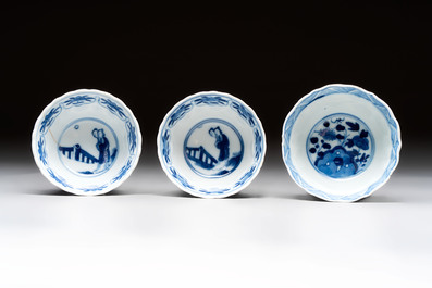 20 Chinese blue and white wares, 19th C.