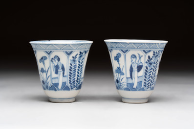 20 Chinese blue and white wares, 19th C.
