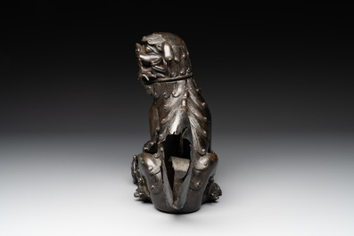 A Chinese bronze Buddhist lion-form incense burner, 17/18th C.