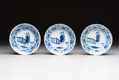 20 Chinese blue and white wares, 19th C.