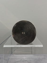 A silver tazza, four boxes and a large spoon, China and Thailand 19/20th C.